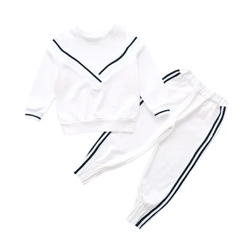

Kids Cut Out Shirt +Pants 2Pcs Clothing Sets Girls Spring Autumn Striped Tracksuit Children Casual Plus Size Sportswear AA11775