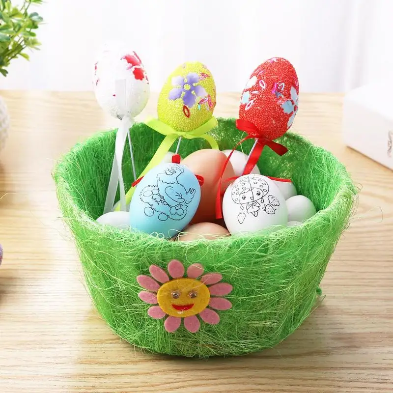 Пасхальное ремесло игрушки яйцо для хранения тарелка 3D цветок органайзер для игрушек Сладкая коробка «сделай сам» детский сад фестиваль