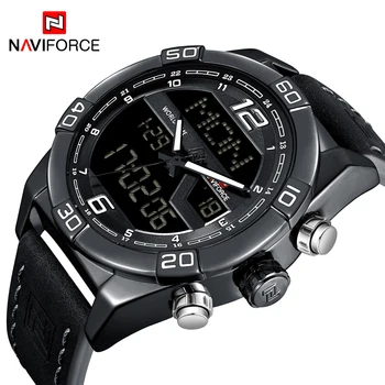

NAVIFORCE Men Wristwatches Digital Led Display Mens Watch Army Military Clock Multi-function Waterproof Watch Relogio Masculino