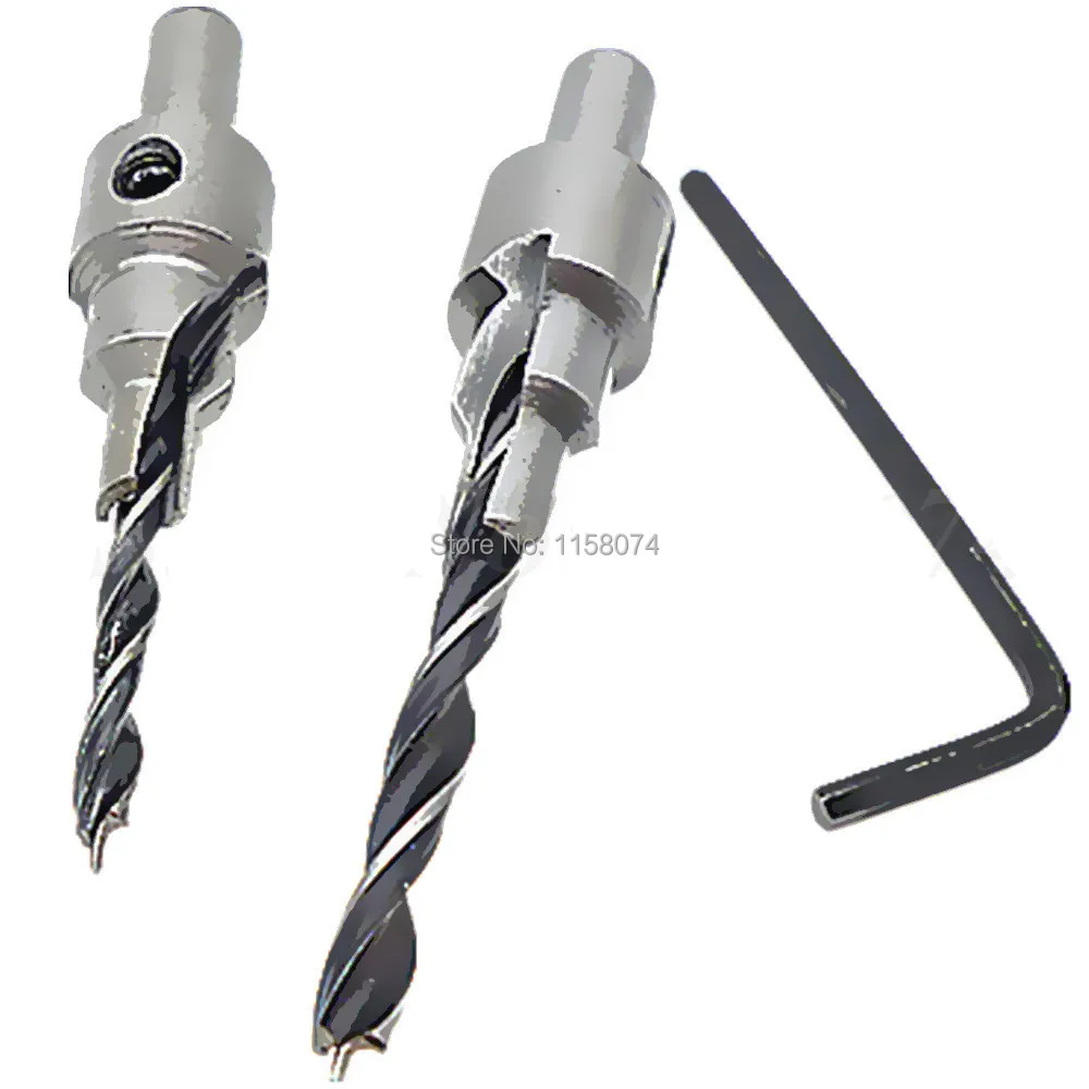 2pc Tapered Countersinks Bit Woodwork Chamfer Tapered Drill Countersink
