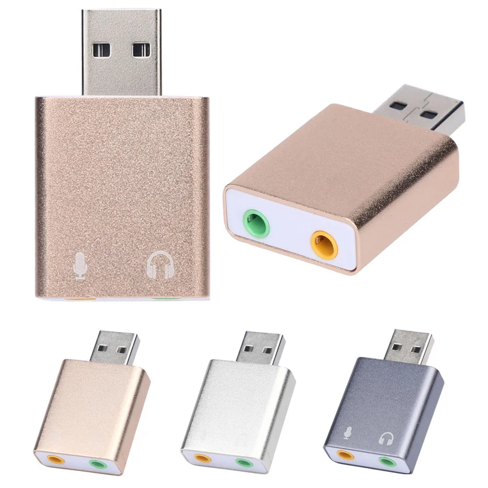 External USB 2.0 to 3D Virtual Audio Sound Cards Adapter Converter 7.1 CH \