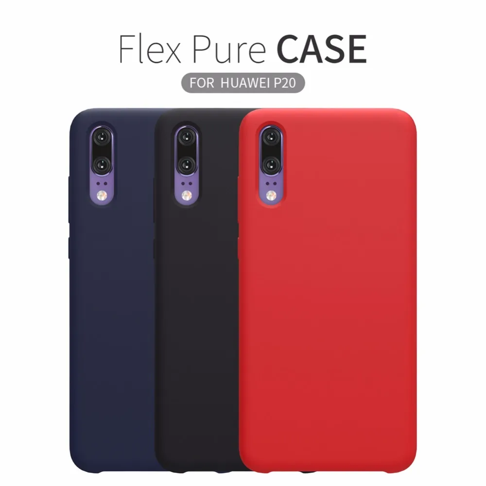 

NILLKIN Liquid Silicone Case For Huawei P20 Pro P20 Lite Luxury brand Anti-fingerprint soft Back cover