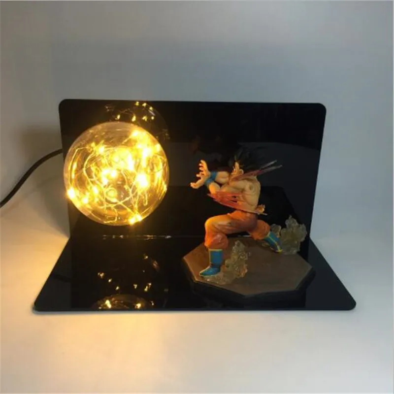 Dragon Ball Kamehameha атаки Супер Saiyan ГОКу сын DIY дисплей прикроватной тумбочке лампа ЕС США 220V 110V ночника в красные, синие зеленый