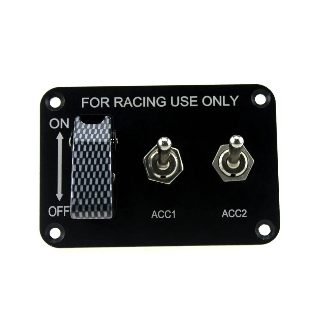 Dc 12v Carbon Fiber Surface Panel Car Toggle Switch Indicator Racing Modified Model General with Lights Three Sets of | Автомобили и