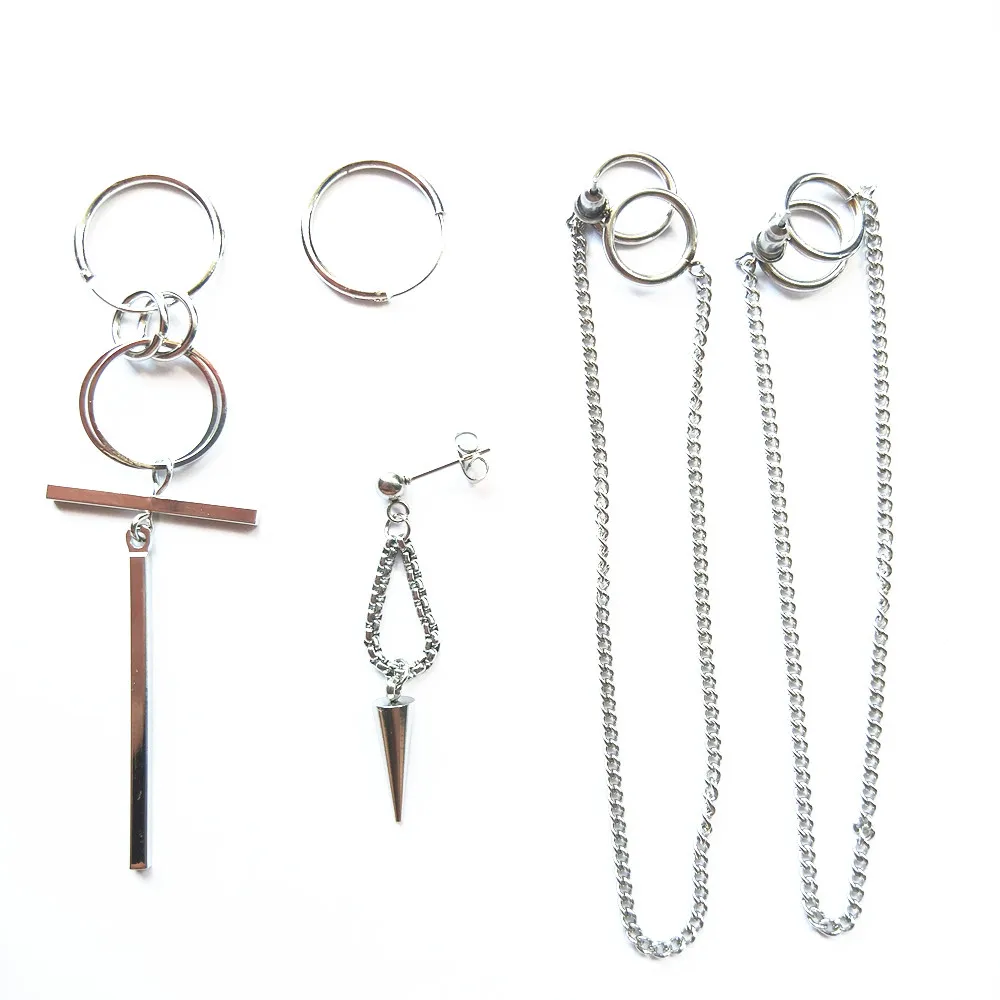 KPOP DNA Korean QUMORAIN 5pcs V Earrings Earrings Long Men Bangtan Boys V Stud Earring For Women Men Album Accessories