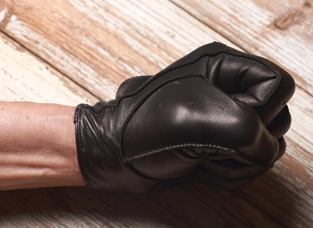 Vintage Open Knuckle Leather Driving glove b1