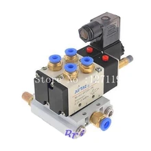 24 В 2 Позиция 5 Путь Пневматический электромагнитный Клапан 4V210-08 с База