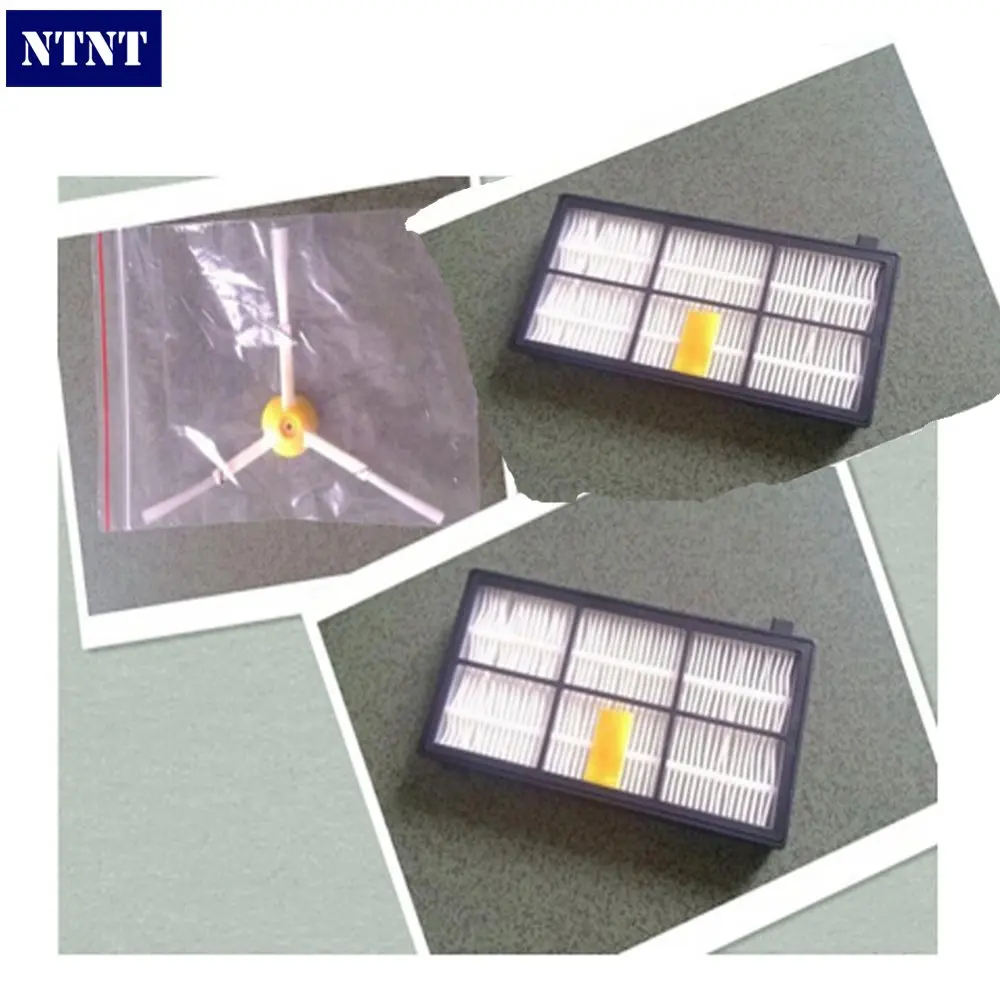 

NTNT Free Post shipping 2 HEPA Filter +1 side brush parts Kit For iRobot Roomba 800 series 870 880 vacuum cleaner