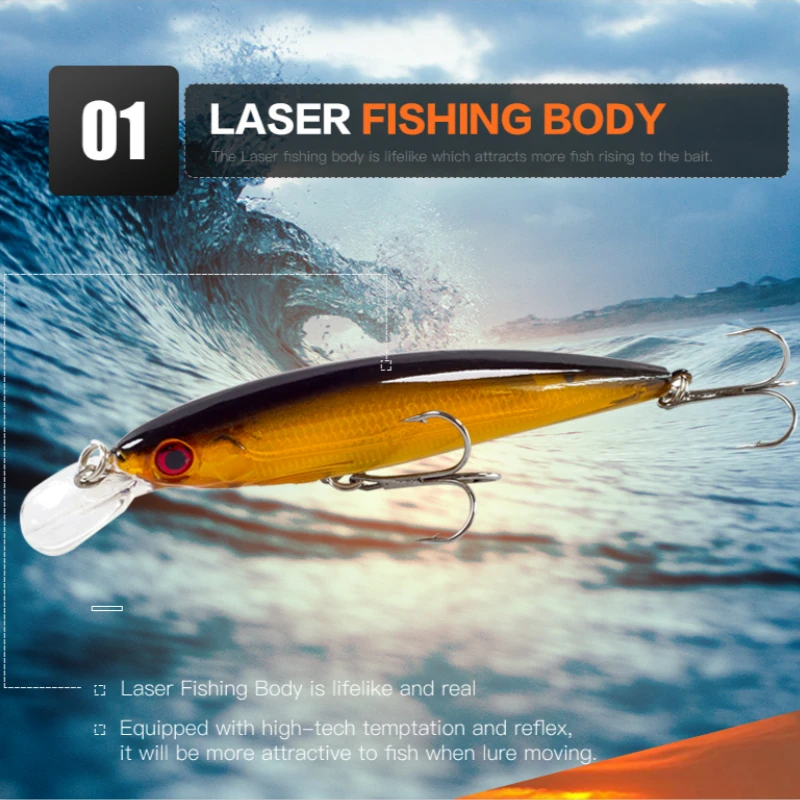 Thritop New Fishing Lure 11cm 13g,Hot Item TP019 Different Colors for  Option Fishing Bait Sharp Hook Luminous Minnow Lures - AliExpress