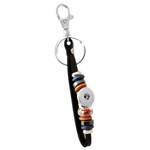 

P00421 different color OEM ,ODM welcome newest top leather button key chain pendant