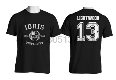 

Idris University Shadowhunters T Shirt Men Lightwood 13 Herondale 91 Lightwood 89 Printing Short Tee Us Plus Size S 3Xl