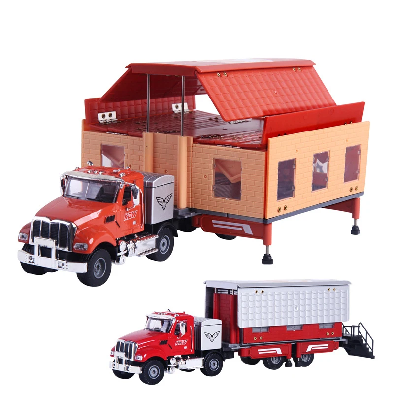 

1:50 Double-Room Car Alloy Model Toys New Alloy Engineering Car With Box Packaging Diecasts Toy Vehicles for Kids Birthday Gift