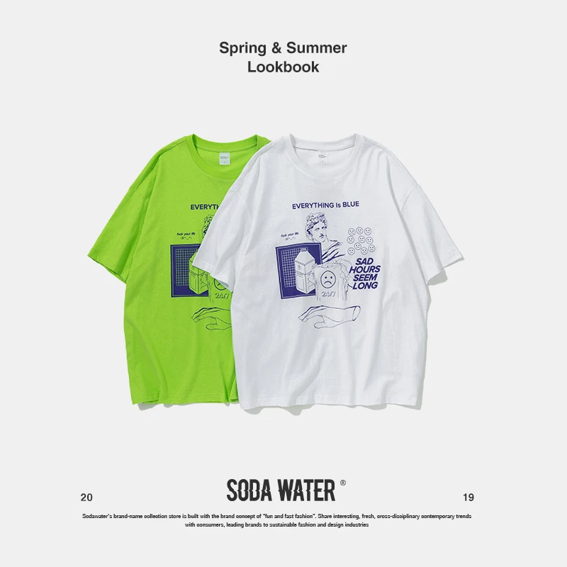 Neon Hijau Lengan Pendek T shirt Design 