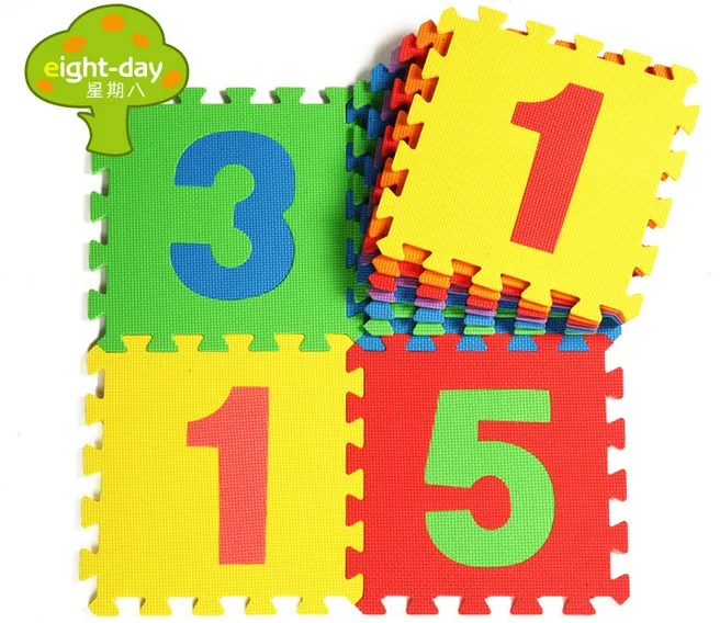 10pcs/set Eva Mat Number Puzzle Carpet Baby Play Mat Puzzle Baby Foam