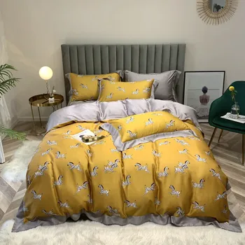 

New black white zebra Duvet Cover Set super soft tencel Bedding Set Queen King Bedlinens Sheet Pillowcases
