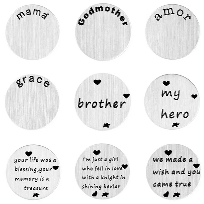 

10PCS New Style My Hero Brother Floating Charm ,Mix Style Stainless Steel Window Plate Silver,fit 30mm Locket Jewelry Pendants