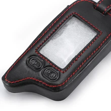 Funda de cuero para llave de 5 botones para Tomahawk TZ9010 TZ9030 LCD remoto sólo Tomahawk TZ 9010 alarma de coche de dos vías