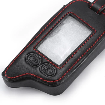

5 Buttons Leather Key Cover Case For Tomahawk TZ9010 TZ9030 LCD Remote Only Tomahawk TZ 9010 Two Way Car Alarm