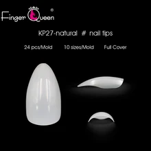 FingerQueen 120 шт.+ коробка балерина половина искусственные ногти/прозрачный гроб накладные ногти ABS Искусственный DIY подделка УФ гель Дизайн ногтей