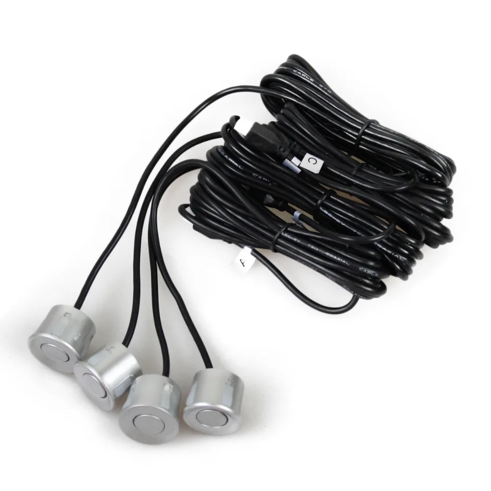 DIYKIT Wholesale 4pcs Assistance Reversing Radar Rrobe Parking Sensors Black Blue Gray Red White Silver Green Yellow
