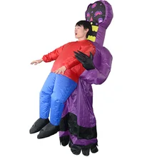 Фиолетовый Призрак надувной костюм Взрослый карнавал партия нарядное платье косплей Grim Reaper Хэллоуин для мужчин женщин Blow Up наряды