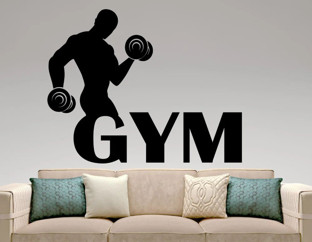 M.R Fitness Gym Art Wall Sticker for Home Decor Ling Room Gymnasium Wall