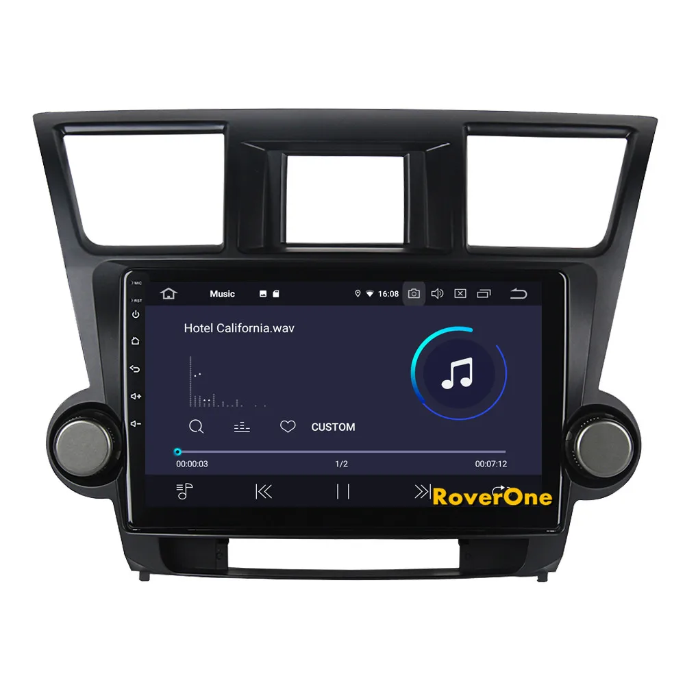 Excellent RoverOne For Toyota Highlander Kluger 2009 - 2013 Android 9.0 Autoradio Car Multimedia Player GPS Navigation Head Unit NO DVD 9