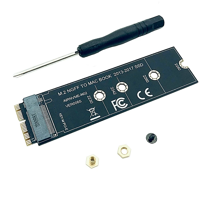 M key M.2 NGFF PCIe AHCI карта адаптера SSD для MACBOOK Air 2013 2014 2015 2017 A1465 A1466 Pro A1398 A1502 A1419 2230 2280