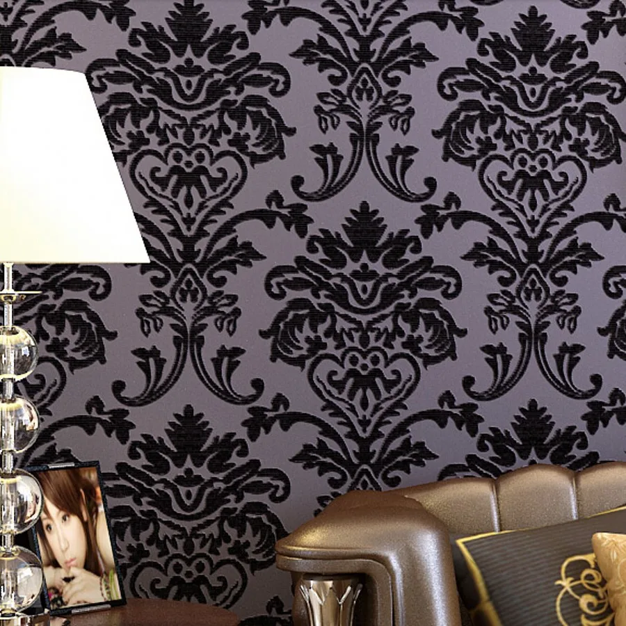 Online kopen wholesale fluwelen muur papier uit china fluwelen ...