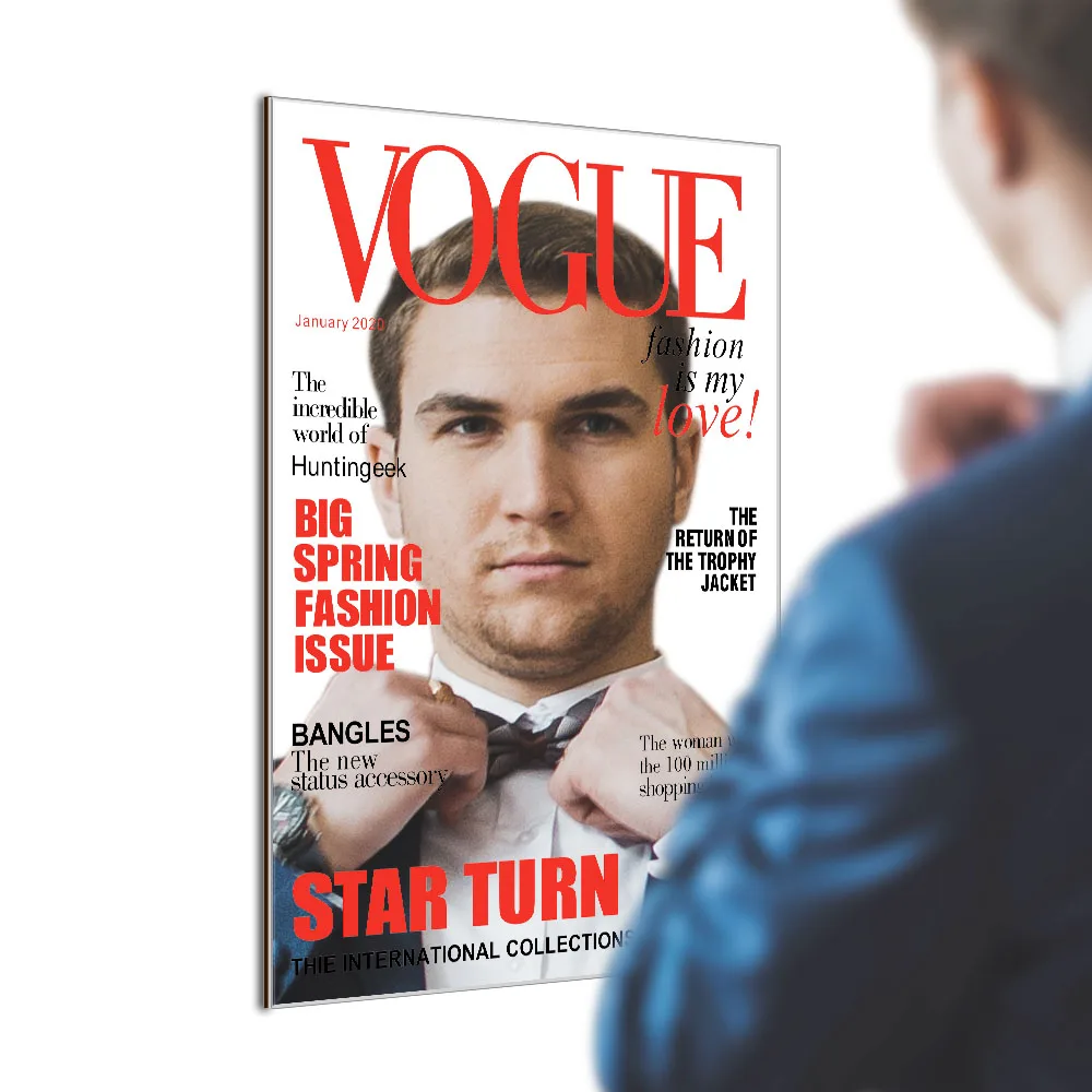 Обложка для журнала Man of the Year Vogue модель Зеркала журналов с изображением