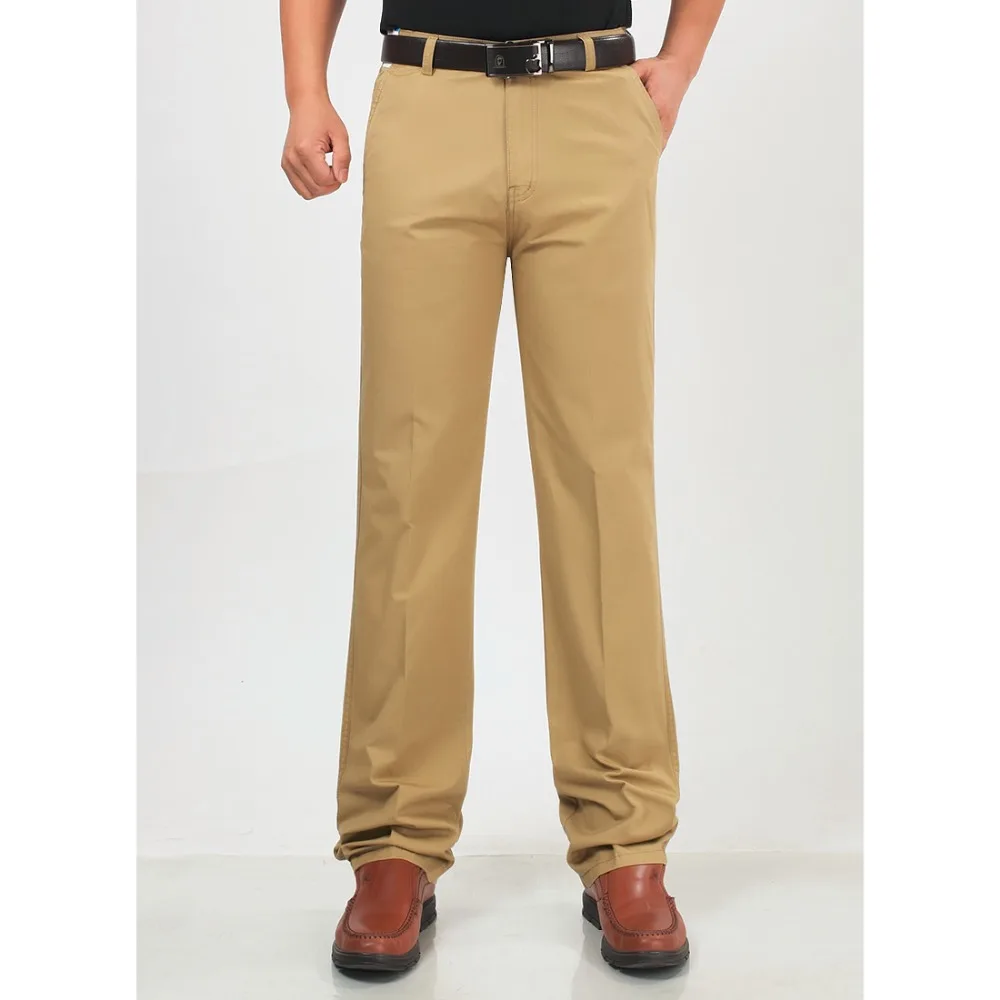 Size 29 40 Summer Style Thin High Waist Breathable Cotton Men Khaki