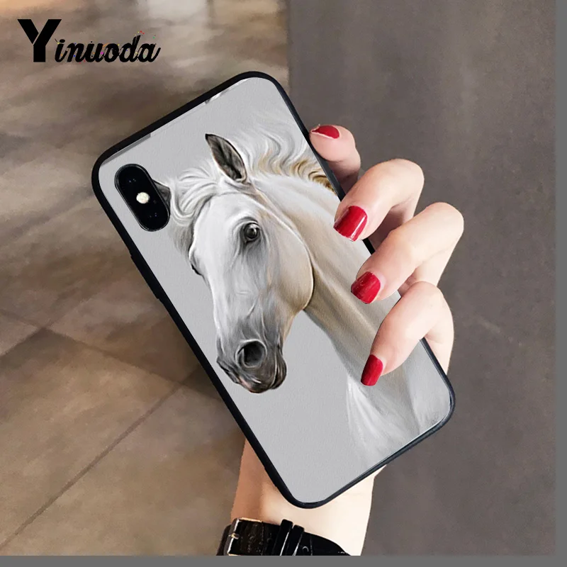 Yinuoda Лошадь Животное роскошный уникальный дизайн PhoneCase для iPhone X XS MAX 6 6S 7 7plus 8 8Plus 5 5S XR - Цвет: A16