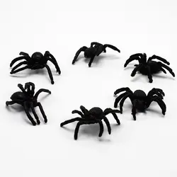 Оптовая продажа 100 шт./лот реалистичные моделирование паук Животные фигурку игрушки забавные розыгрыши Игрушечные лошадки для детей День