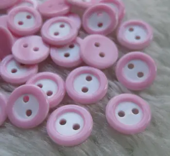

U pick 2 Holes 100pcs Round Colorful Button 11 x 11 mm Plastic Buttons For Sewing Garment Supplies Accessory
