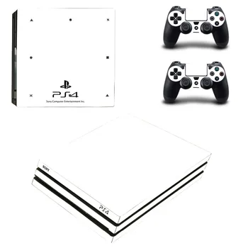 

Pure White Black PS4 Pro Skin Sticker Decal For Sony PS4 PlayStation 4 Pro Console and 2 Controllers Skin Stickers Vinyl