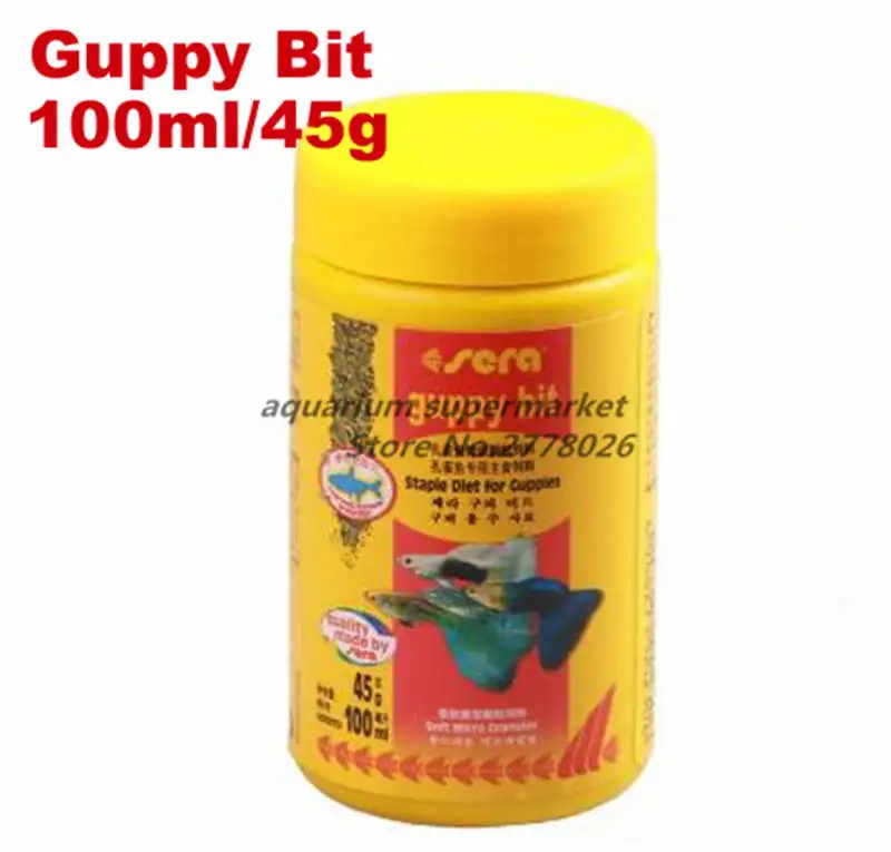 Cichild discus betta guppy botton catfish все виды для мини-рыбы - Цвет: guppy bit 45g