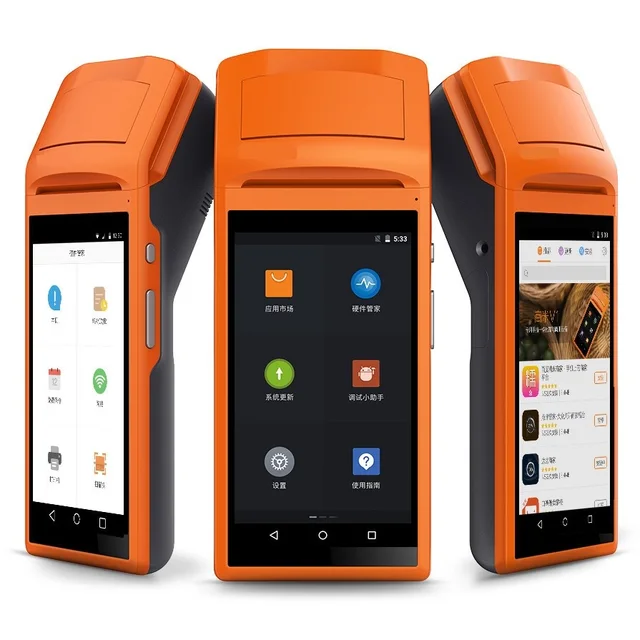 5.5" Touch Screen Wifi /3G/Bluetooth Handheld Android POS Terminal with Printer,Barcode Scanner