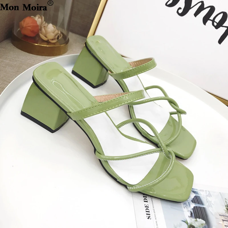 tied heeled sandals with square toe