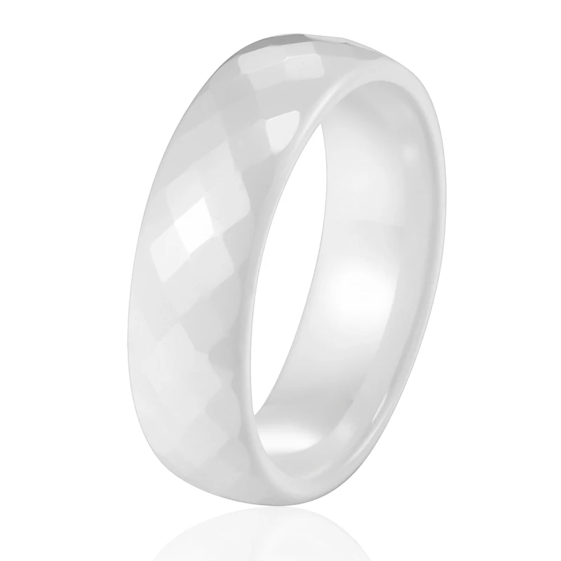 Ceramic Ring Dark Blue And Black Multi-Faceted for Men Women Jewelry Gift