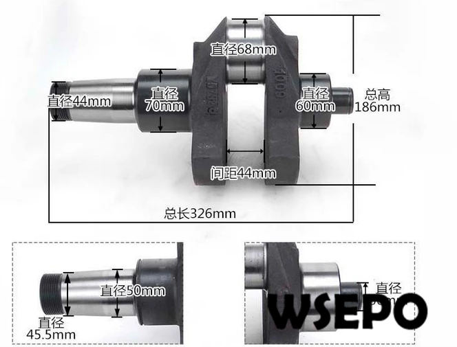 Oem Quality! Crankshaft For Zs1110/zs1115 20hp22hp 4 Stroke Small