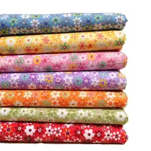 Хлопчатобумажная ткань 7/8 шт. 25x5 см для Отделка: пэтчворк; Хлопок; ткань ручной работы парча ткани с мелким цветочным рисунком принты для домашнего декора