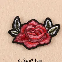 Buy Rose Rich Peony Flower Set Embroidery Patches for Clothing Iron on Clothes Dress Appliques Badge Stripes Sticker Online - Image 2