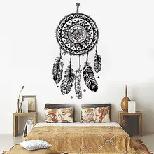 112X56cm Dreamcatcher Wall Sticker Vinyl Home Decor Decals Feathers Night Symbol Indian Stickers Bedroom Livingroom Art D698
