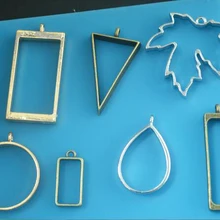 5 шт. 7 форма металлическая рамка DIY эпоксидная смола для изготовления ювелирных изделий изделия из смолы подарки ручной работы Цветочные геометрические формы УФ Смола ожерелье