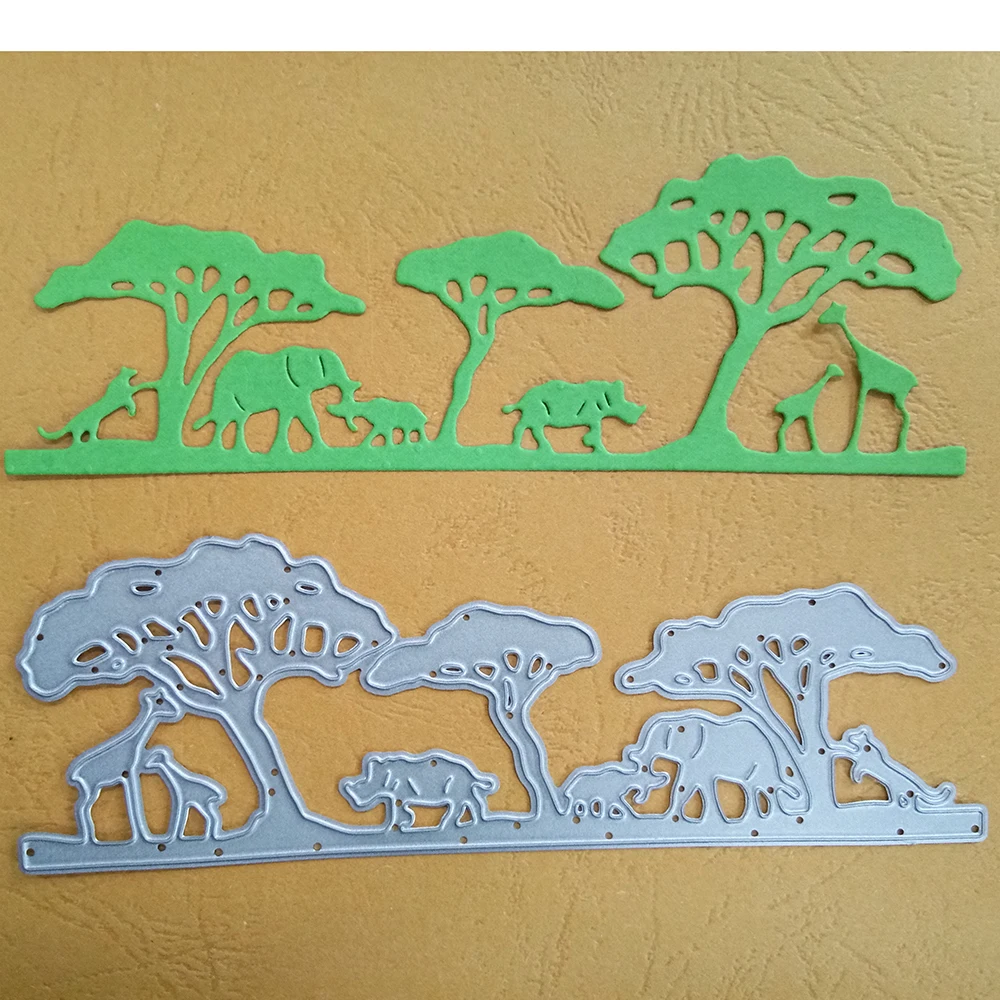 

HamyHo Animal & Tree Frame Metal Steel Cutting Dies Stencil for DIY Scrapbooking Album Paper Card Decor Crafts Embossing Dies