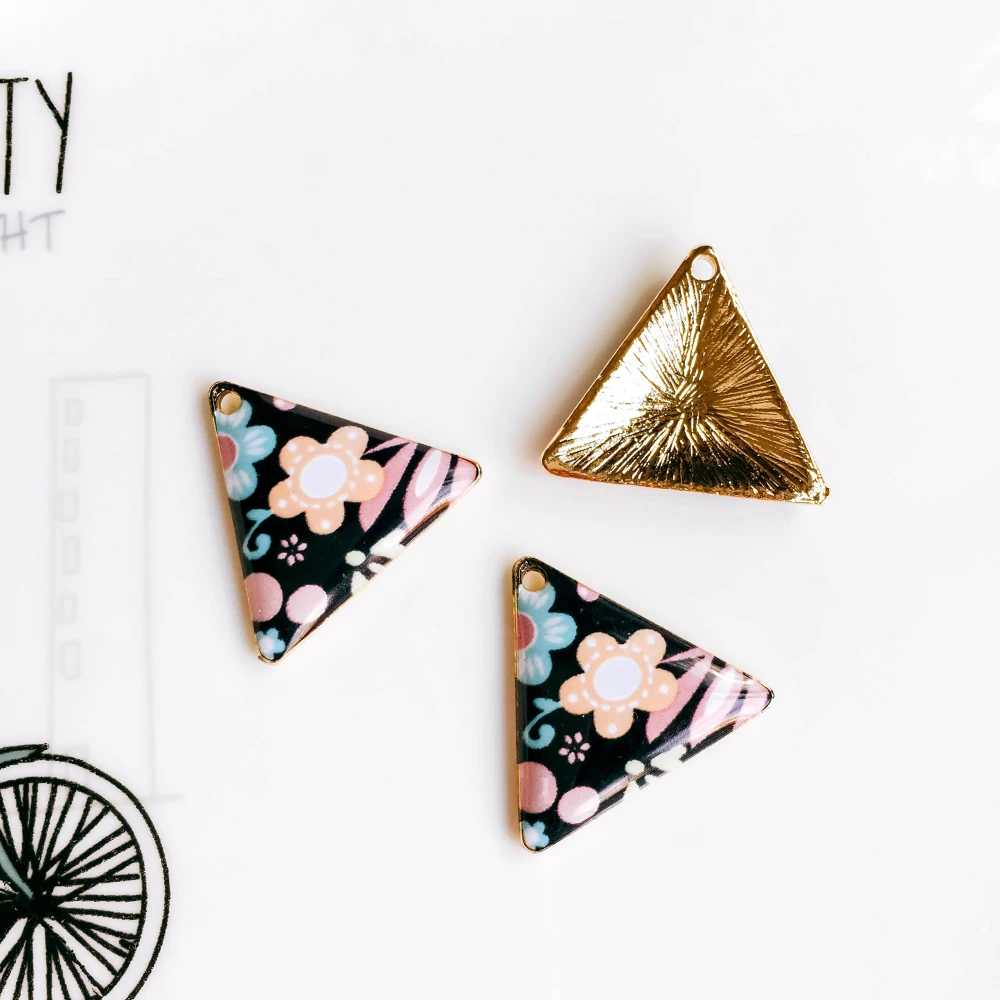 ZEROUP Gold Plated Flower Patterns Earring Accessories Necklace Pendant