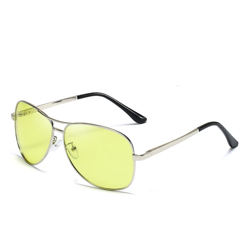 

New color changing polarized sunglasses men Korean fashion metal glasses men trend personality night vision gray sunglasses