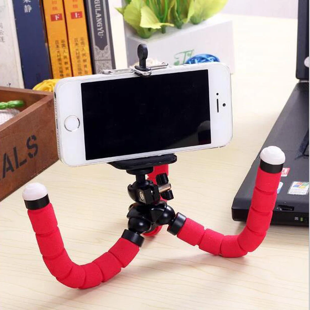 Bicycle car style mobile phone holder flexible octopus font b tripod b font bracket selfie stand