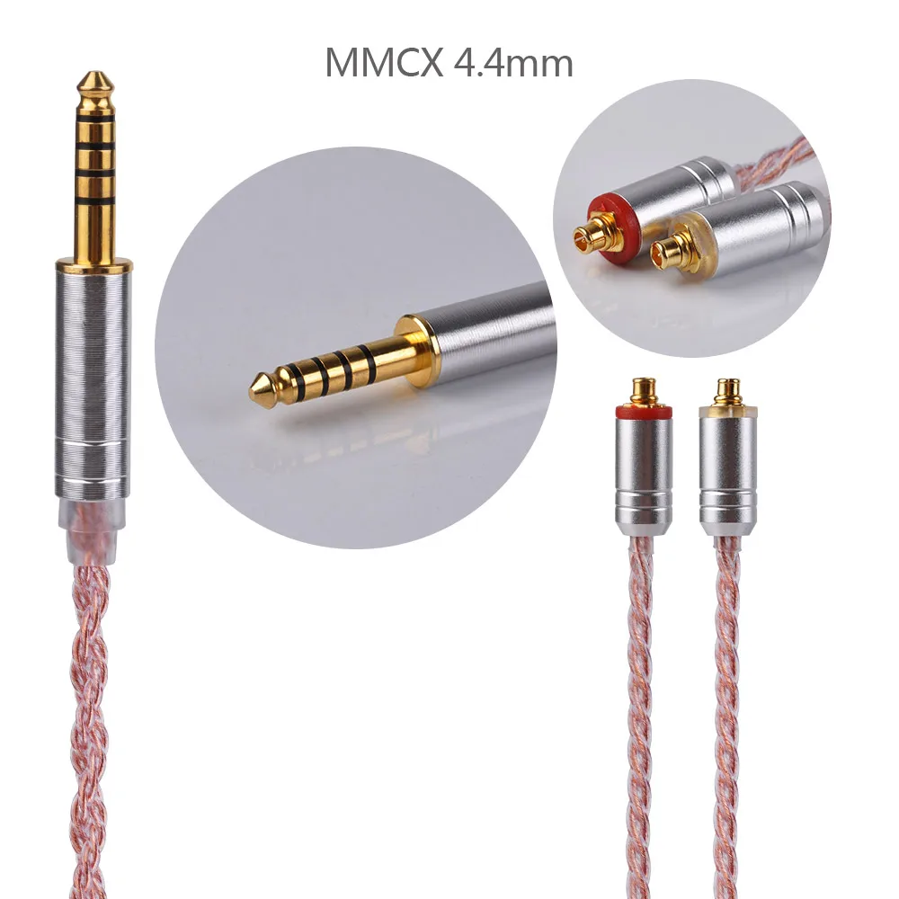 Yinyoo 6 ядро розовый Медь кабель 2 5/3 5/4 4 мм балансный с MMCX/2pin разъем для ZS10 ZST ZSR ZSn PRO HQ6