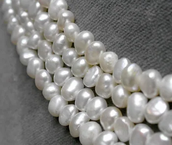 

wan 00482 14.5inches White 7-8mm nugget freshwater pearl beads Factory direct wholesale 10pc
